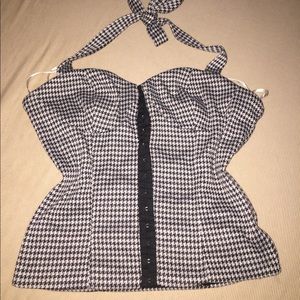 Black and white corset